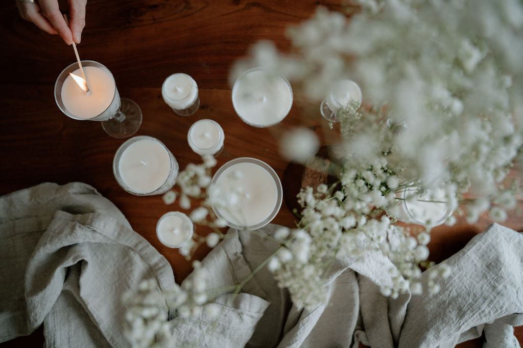 Stemware Collectibles - Soy Coconut Candles - Bobes Candle Co.