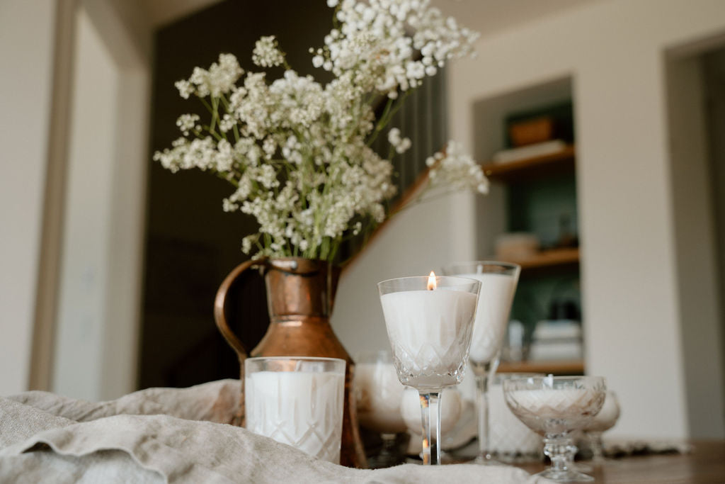 Stemware Collectibles - Soy Coconut Candles - Bobes Candle Co.