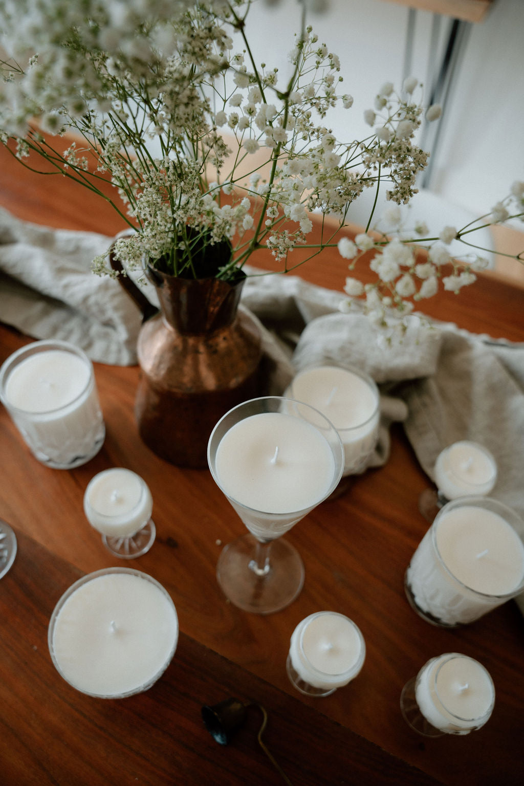 Stemware Collectibles - Soy Coconut Candles - Bobes Candle Co.