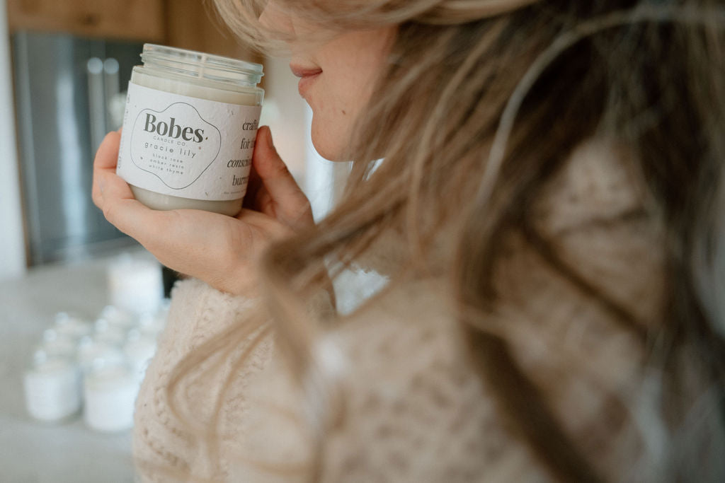 8oz Soy Coconut Candle - Gracie Lily - Bobes Candle Co.