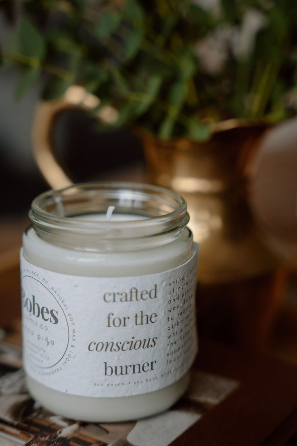 8oz Soy Coconut Candle - The Cove - Bobes Candle Co.