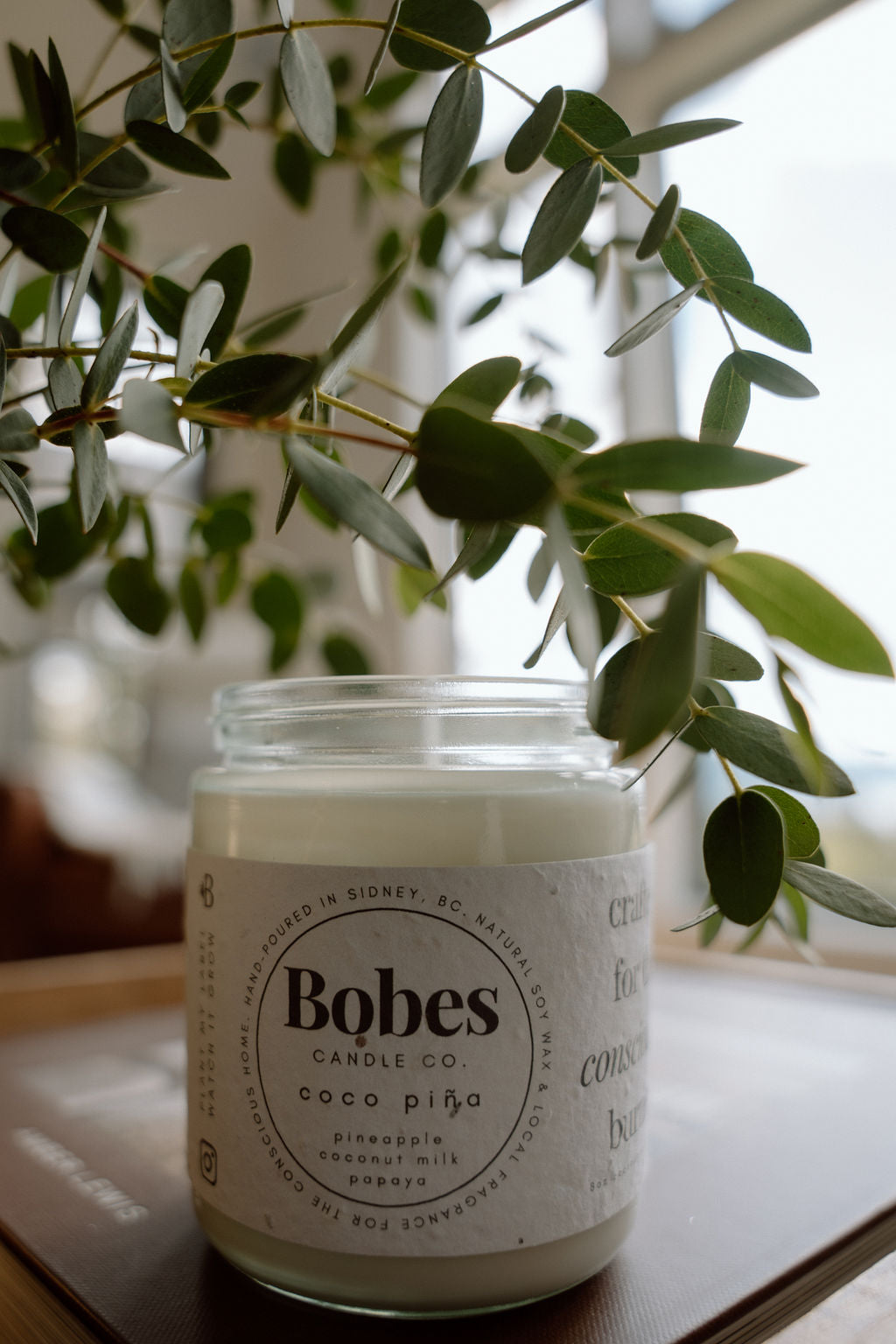 8oz Soy Coconut Candle - Coco Piña - Bobes Candle Co.