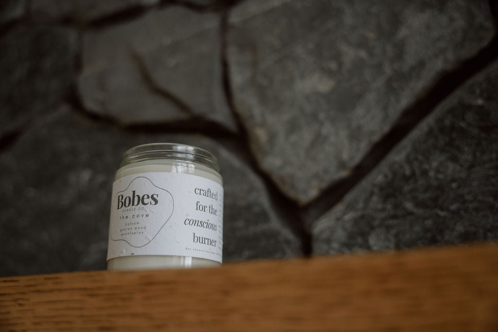 8oz Soy Coconut Candle - The Cove - Bobes Candle Co.